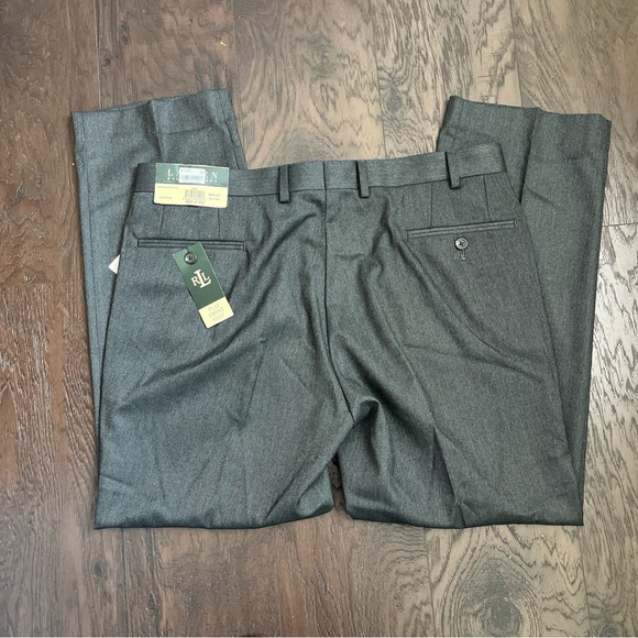 Lauren Ralph Lauren Gray Flat Front Dress Pants 36x29 NWT - Picture 3 of 6
